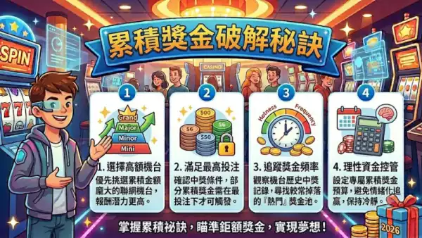 累積獎金破解秘訣：掌握老虎機的關鍵機制與策略