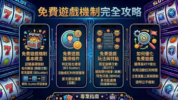 免費遊戲機制完全攻略:掌握老虎機隱藏福利的關鍵技巧